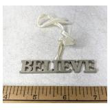 Longaberger Believe tie on