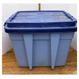 Blue storage tote