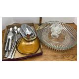 Glass bowl flatware and more