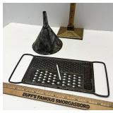Vintage grater  and funnel