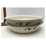 Lenox Poppies on Blue 2 low serving bowls