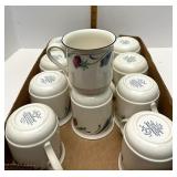 Lenox Poppies on Blue 12 coffee mugs