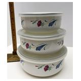 Lenox Poppies on Blue Round storage set