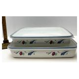 Lenox Poppies on Blue Rectangular storage set