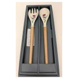 Lenox Poppies on Blue Spoon and fork set