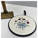Lenox Poppies on Blue Trivet