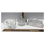 Gorham Covered butter dish and cream and sugar