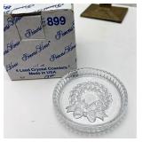 4 Princess House Lead crystal coasters