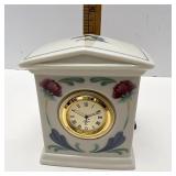 Lenox Poppies on Blue Clock