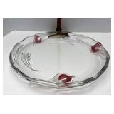 Crystal round serving dish