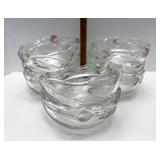 8 Crystal salad bowls