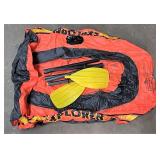 Inflatable rowboat with oars