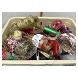 Laundry basket full of ribbon