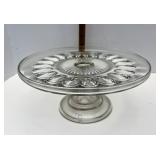 Glass cake plate