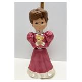 Ceramic girl with flowers