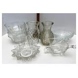 Assorted glass items