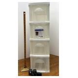 Storage drawer system with casters