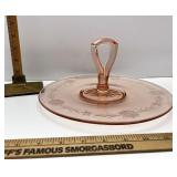 Pink Glass serving tray