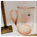 Cambridge glass pink pitcher