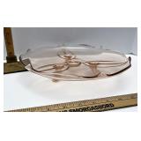 Pink glass 3 foot plate