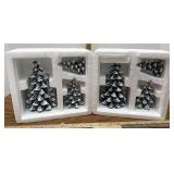 Dept 56 Cold cast porcelain evergreen trees