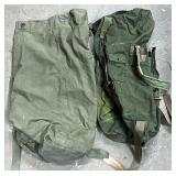 2 canvas backpacks