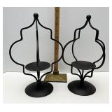 Black metal candleholders