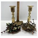 Brass candlesticks