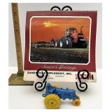 Zanesville implement calendar and toy tractor