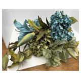 Blue and green floral decor