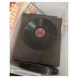 Tote full of Victrola records