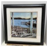 Framed lake print