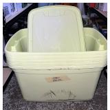 5 Totes with lids