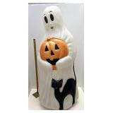 Ghost with pumpkin and black cat damage on head