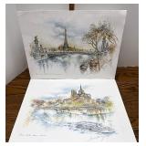 Eiffel tower and Notre Dame