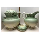 Three piece pottery set
