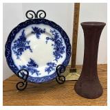 Plate and vase