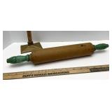 Green handled rolling pin