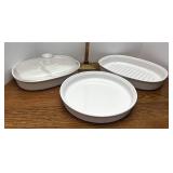 Three piece corning ware