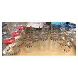 Christmas drinking glasses and storage jars