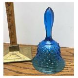 Fenton blue glass bell