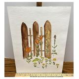 Double-sided floral artwork