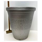 Silver flower pot