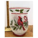 NIB Glass cardinal vase