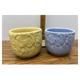 Yellow and blue McCoy pieces