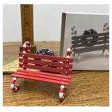 Dept 56 Candy cane bench