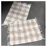 Tan and cream area rugs