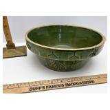 Green stoneware bowl