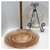 A lot of for pink depression 10 inch plates