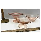 Pink glass lot